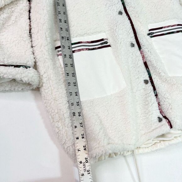 Matilda Jane Snow Day Faux Sherpa Jacket Womens Small White Oversized Cozy - Picture 5 of 9